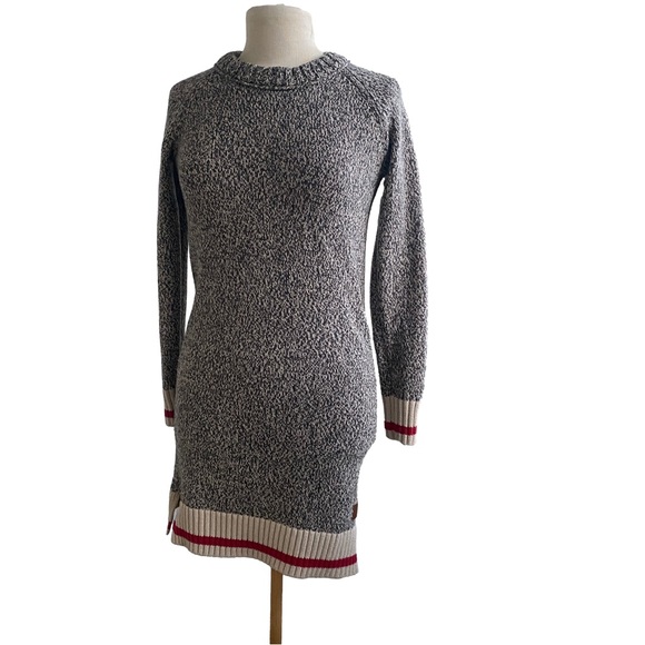 Roots Cabin Work Sock Pattern Sweater Dress Size XS - Picture 3 of 9